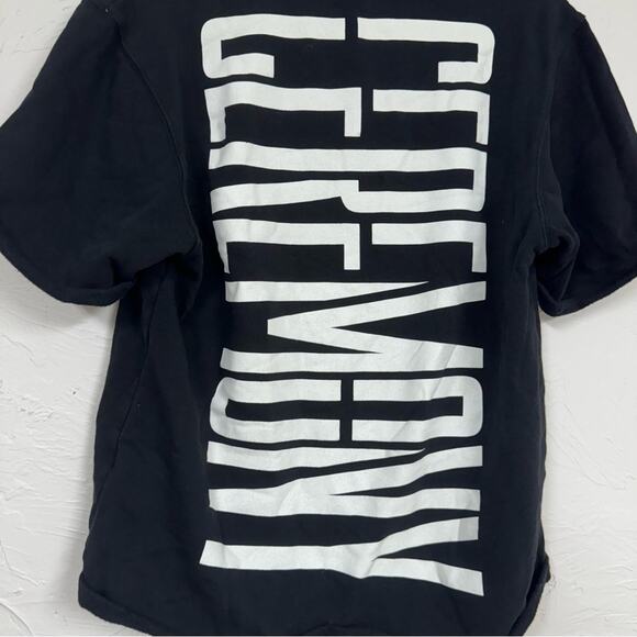 Opening Ceremony Black & White Graphic Print Short Sleeve Sweatshirt Womens S - Picture 11 of 13